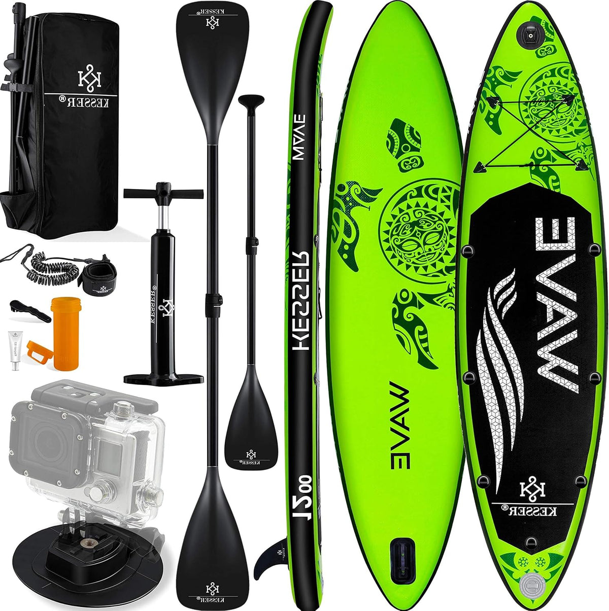 KESSER® Opblaasbaare SUP-Board Set | 320cm  Stand-Up Paddleboard Premium Surfplank Watersport | 6 Inch Dik | Compleet Accessoire | 130kg