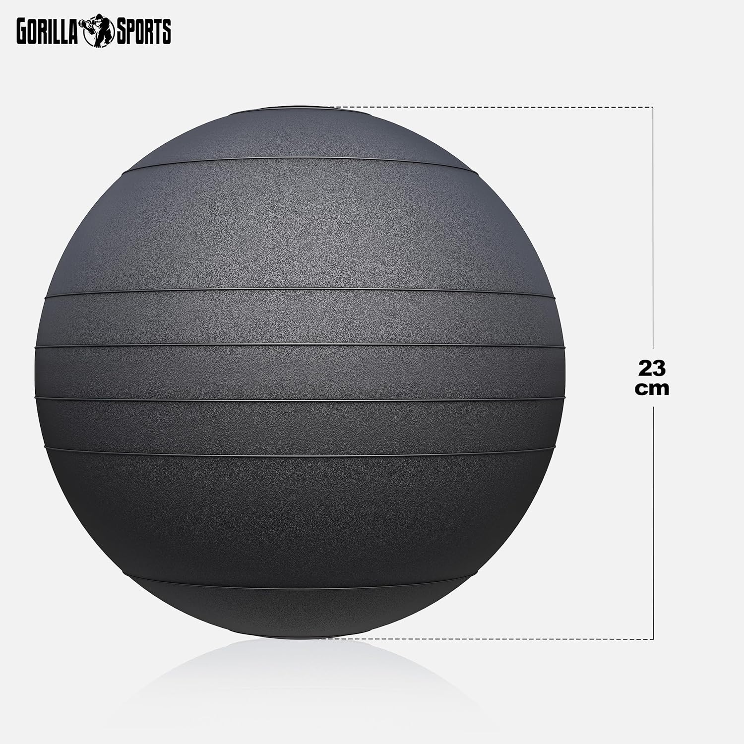 Medicijnbal - Medicine ball - Gewichtsbal - 5 KG - Zwart - Gorilla Sports®