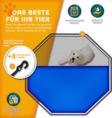 TRESKO® Puppyren - Hondenren - 80cm hoog - Zwart