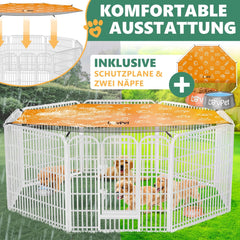 Puppyren - Hondenren- Dierenren - 80 cm hoog - Wit - LOVPET®