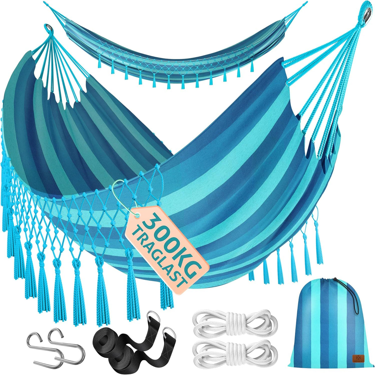 Kesser® Hangmat - Belastbaar tot 300kg - 320x150cm - Blauw