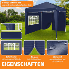 KESSER® Zijwand voor paviljoen - 3x3m - Antraciet