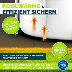 tillvex® Vloerbeschermingsmat voor zwembad, 16 stuks, 62,5 x 62,5 cm, onderlegmat, 1 cm dik, voor zwembad, kinderbad, whirlpool, zwembadmat, vloermat, outdoor, zwembadonderlaag, vloerbescherming