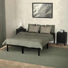 Bedframe met lattenbodem - 140x200 cm - Metaal - Zwart - ML-Design