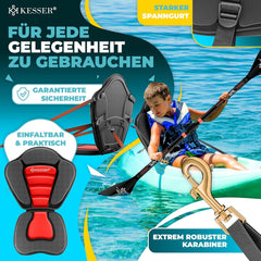 KESSER® Kajakzitting - voor SUP Board - 32x38cm - Rugleuning 51x45cm