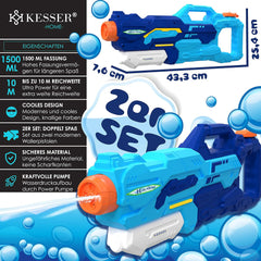 KESSER® Waterpistool - Set van 2 - Bereik 10-11 meter - Blauw •