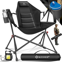 KESSER® Campingstoel - Visstoel - Vouwstoel - Zwart