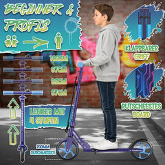 Kinderstep - Verstelbaar - Vouwbaar - Paars/Blauw - RE:SPORT