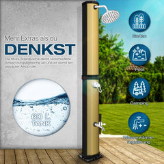 Tillvex® Buitendouche - Tuindouche - Solar - 60L - Koper