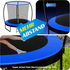 KESSER® Trampoline Ø244 cm - Veiligheidsnet en Ladder - tot 150 kg belasting - Blauw