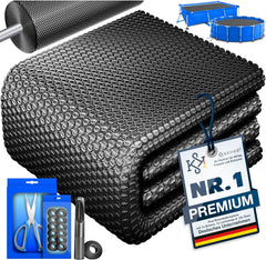 Zwembad Afdekzeil - Rechthoekig - Solarzeil - 260x160 cm - Zwart - KESSER®