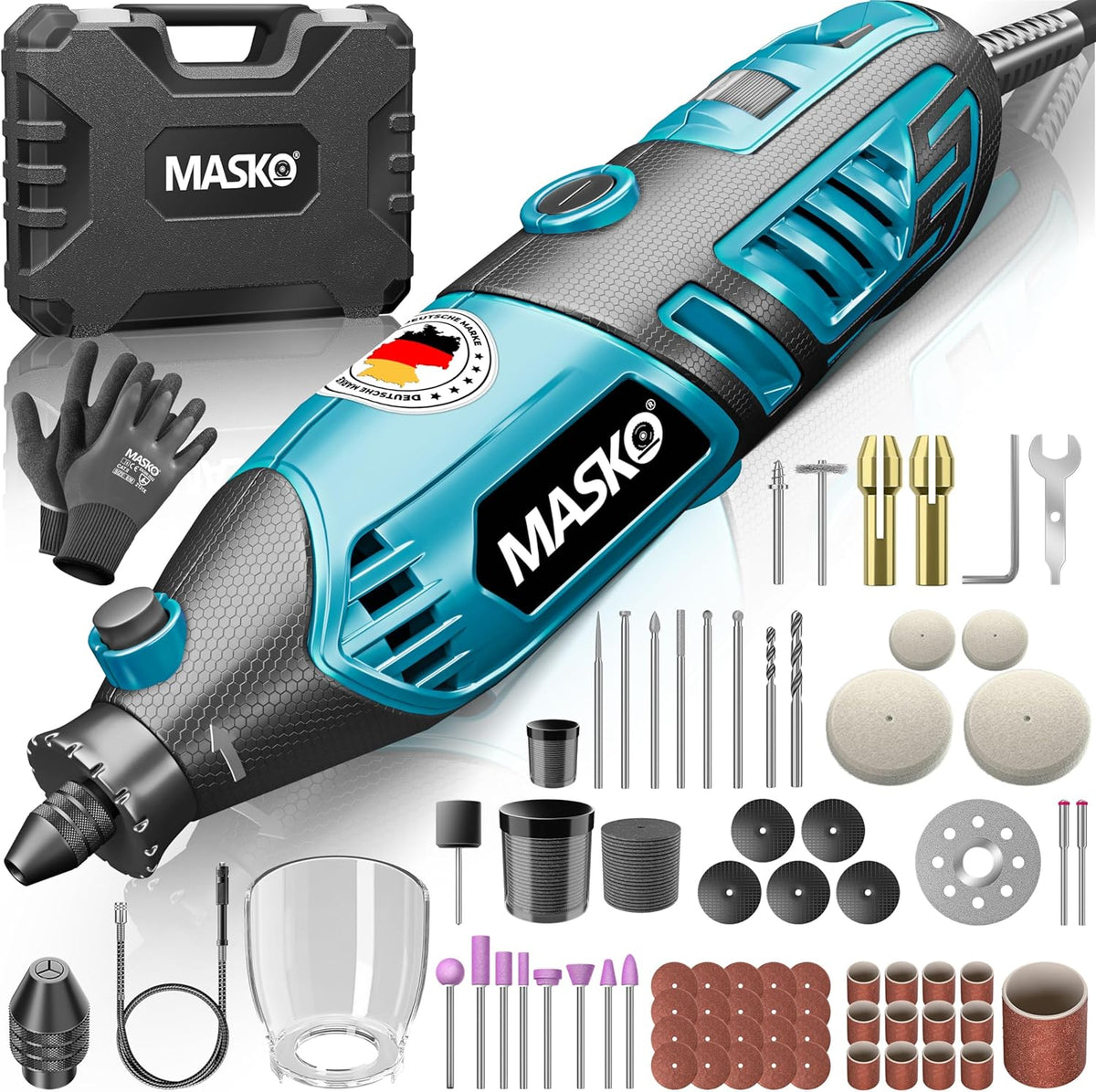 MASKO® Multitool - Roterend - 141-delige accessoireset - Blauw
