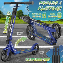 Kinderstep - 2 wielen - Kinder step - Verstelbaar - Donkerblauw - RE:SPORT •
