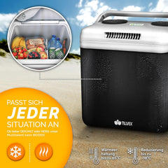 Koelbox Elektrisch – 12V en 230 volt - Coolbox - Frigobox - 32L – Zwart - Tillvex •
