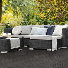 Terrastegels - Vlondertegels - Kunststof - 30x30 cm - 11 stuks - Antraciet - ECD Germany