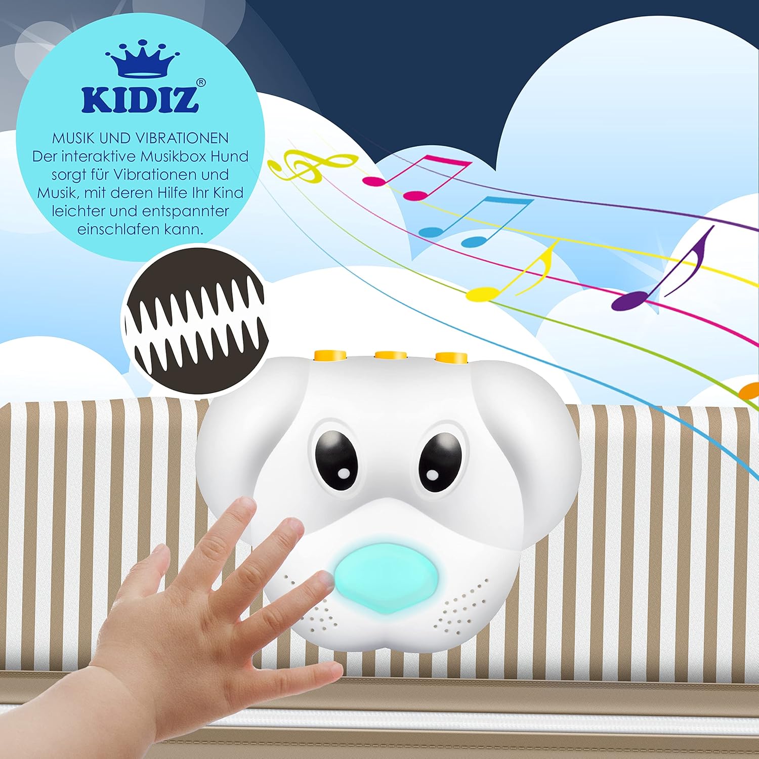 KIDIZ® 3in1 Babybedje - Campingbedje - Ledikant  - Beige
