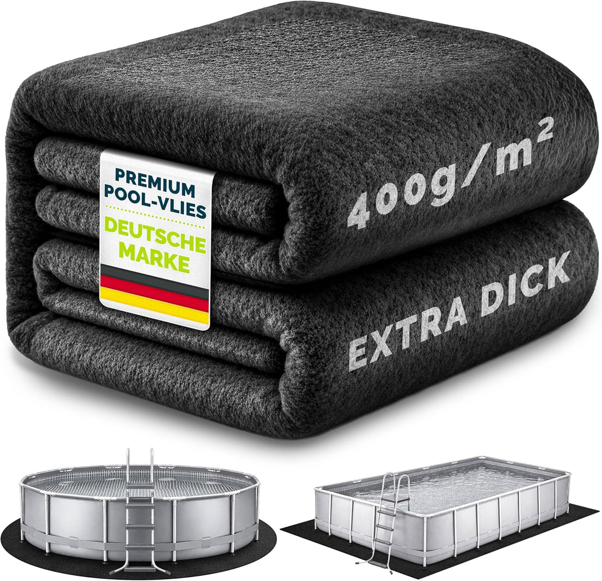 Zwembad ondervloer - Grondzeil - Rond - 580 cm - Zwart - Tillvex®