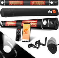 Infrarood Verwarming - Terrasverwarmer - Elektrische Heater - Zwart - KESSER®