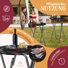 KESSER® Bartafel - Bistrotafel - Klaptafel - 110cm - Zwart