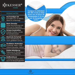 KESSER® Bedhek, 200 cm, bedhek, kinderbedhek, kinderbedhek, inklapbaar, draagbaar, kinderbedbeschermingshek, valbeveiliging, bed en ouderbed hoog: 42 cm, blauw