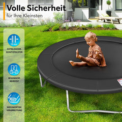 Kiduku Trampoline Randafdekking - Rand - Ø244cm - Antraciet