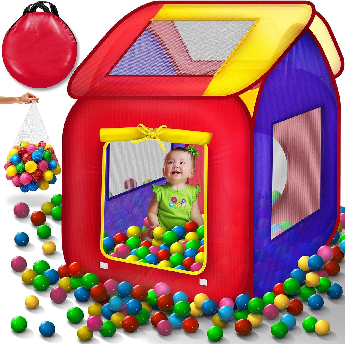 KIDUKU® Speeltent - Kindertent - Speelhuisje - Kleurrijk