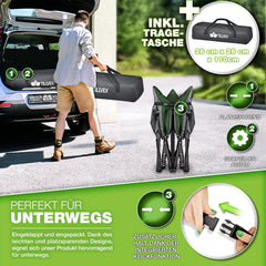 Veldbed - 1 Persoons - Kampeerbed - Stretcher - Groen - Tillvex®