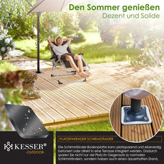 KESSER® Parasolstandaard - Grondanker - Antraciet •