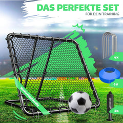 KESSER® Voetbal Rebounder - Kickback - Tchouk - 128x128cm - Grijs