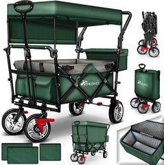 TRESKO® Bolderkar - Opvouwbaar - Bolderwagen - Groen