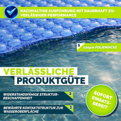 Zwembad Afdekzeil - Rechthoekig - Solarzeil - 700x400 cm - Blauw - Tillvex®