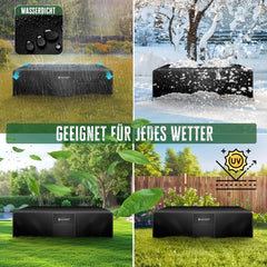 KESSER® Afdekking voor tuinmeubelen, 200 cm x 160 cm x 70 cm, afdekzeil, winddicht, winterbestendig, waterdicht, voor tuintafels, 420D Oxford, beschermhoes voor terrasmeubels, uv- en regenbescherming