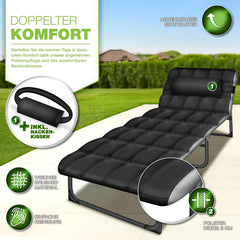 Veldbed - 1 Persoons - Kampeerbed - Stretcher - Zwart - Tillvex®