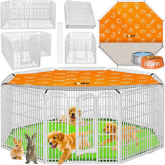 Puppyren - Hondenren- Dierenren - 80 cm hoog - Wit - LOVPET®