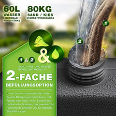 Tillvex® Parasoltegel - Parasolvoet  - Vulbaar tot 80 kg  - Antraciet