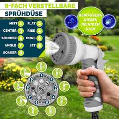 Wandslangenbox - Tuinslanghaspel - Tuinslang met haspel - 35 meter - Grijs - Tillvex