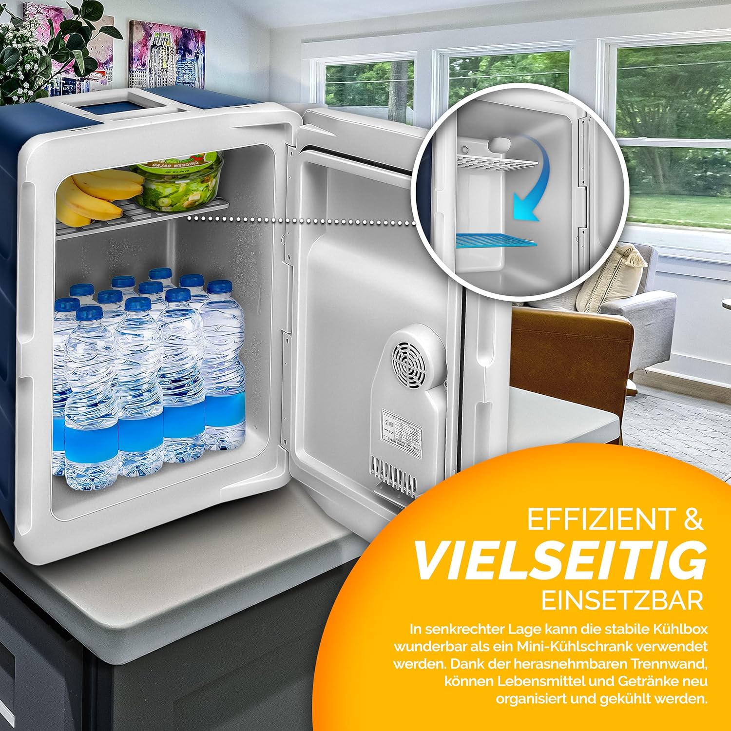 Koelbox Elektrisch – 12V en 230 volt - Coolbox - Frigobox - 40L – Blauw