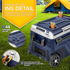 Tillvex® Elektrische Koelbox - Op accu - tot -20°C - 40L - Blauw