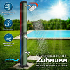 Tillvex® Buitendouche - Tuindouche - Solar - 40L - Groen