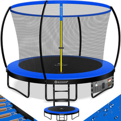 KESSER® Trampoline Ø305 cm - Veiligheidsnet en Ladder - tot 150 kg belasting - Blauw