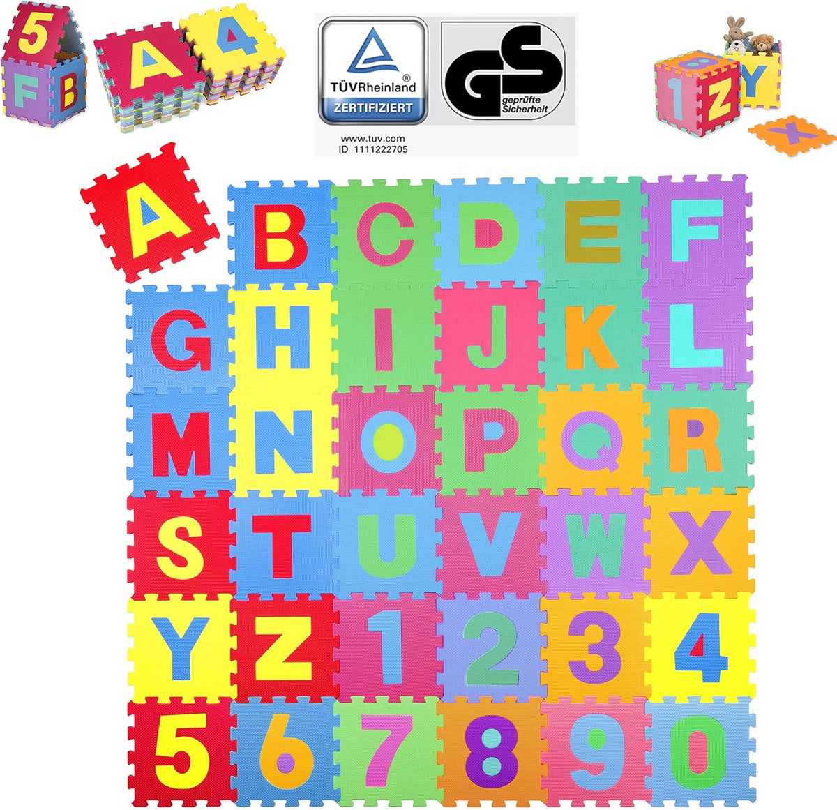 KIDUKU® Puzzelmat - 86-delig - Speelmat - Kindermat