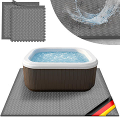 Tillvex® Zwembadtegels - Ondertegels - Ondervloer - 200x200cm - Grijs