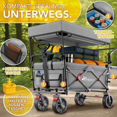 TRESKO® Bolderkar - Opvouwbaar - Bolderwagen - Grijs