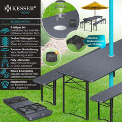 KESSER® Biertafel - Picknicktafel - Opvouwbaar - Antraciet •