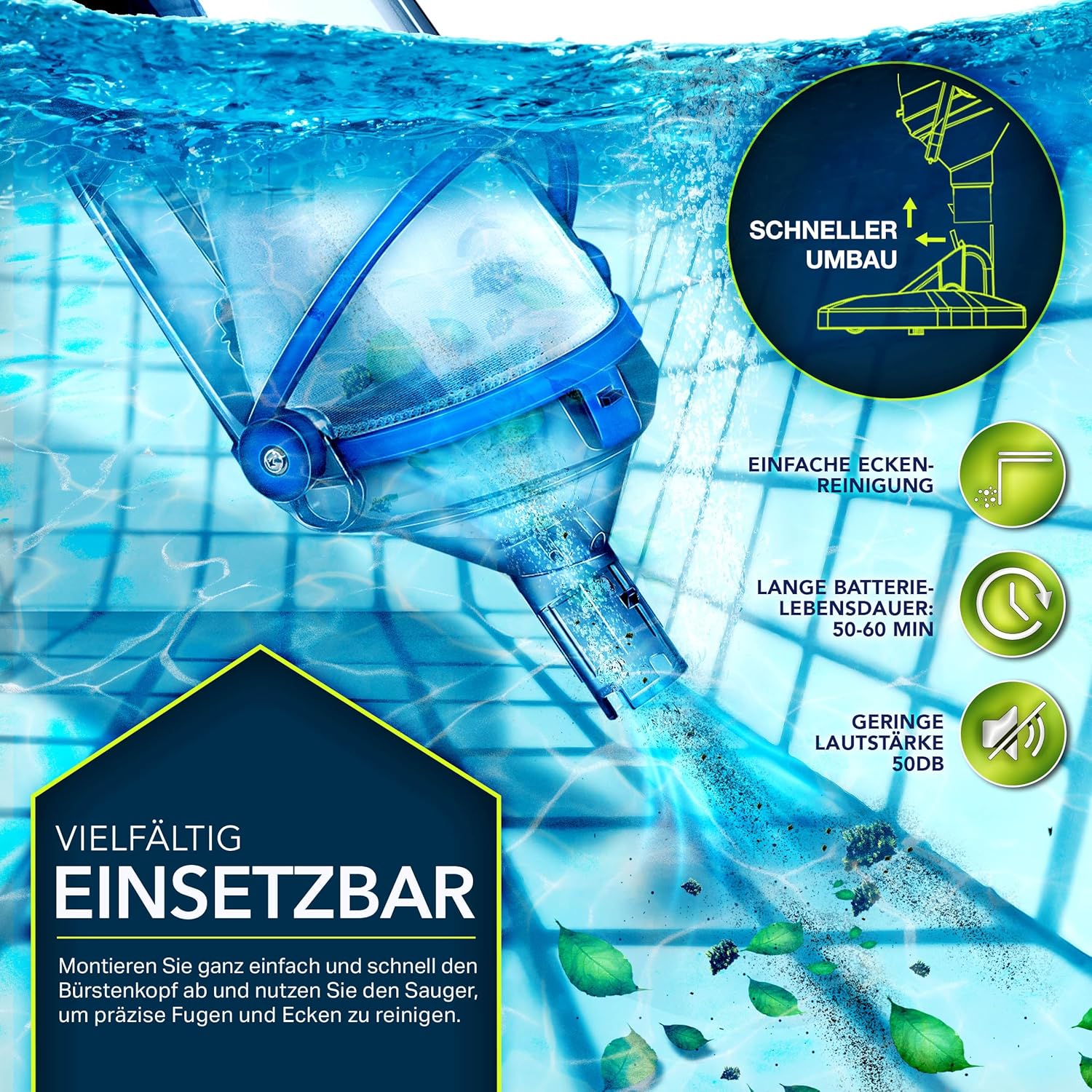 Zwembad stofzuiger - Zwembadstofzuiger - Zwembadreiniger - Blauw - Tillvex®