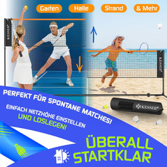 KESSER® Badmintonnet - Tennisnet - Volleybalnet - Verstelbaar - 300CM