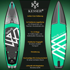 Sup Board - Opblaasbaar Paddle Board - 150 kg - Groen - KESSER® •