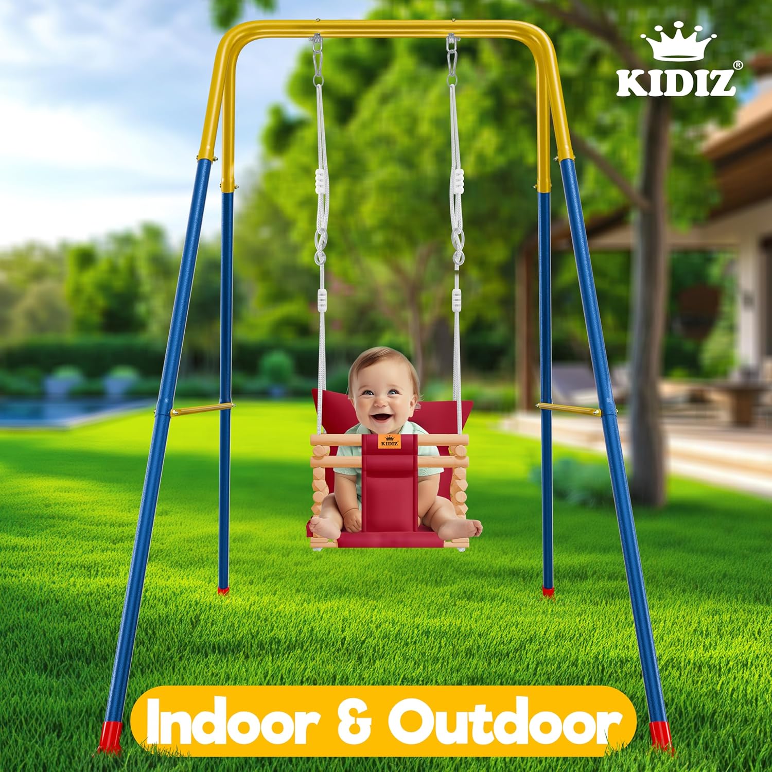 KIDIZ® Babyschommel - Kinderschommel - Baby Swing - Rood