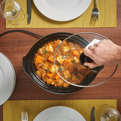 Slowcooker - 3,5L - Glazen deksel - RVS - VonShef