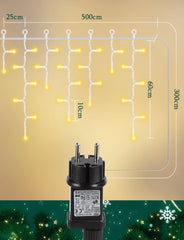 LED Lichtgordijn - Kerstversiering  - Kerstverlichting - 100 LED's - Aigostar